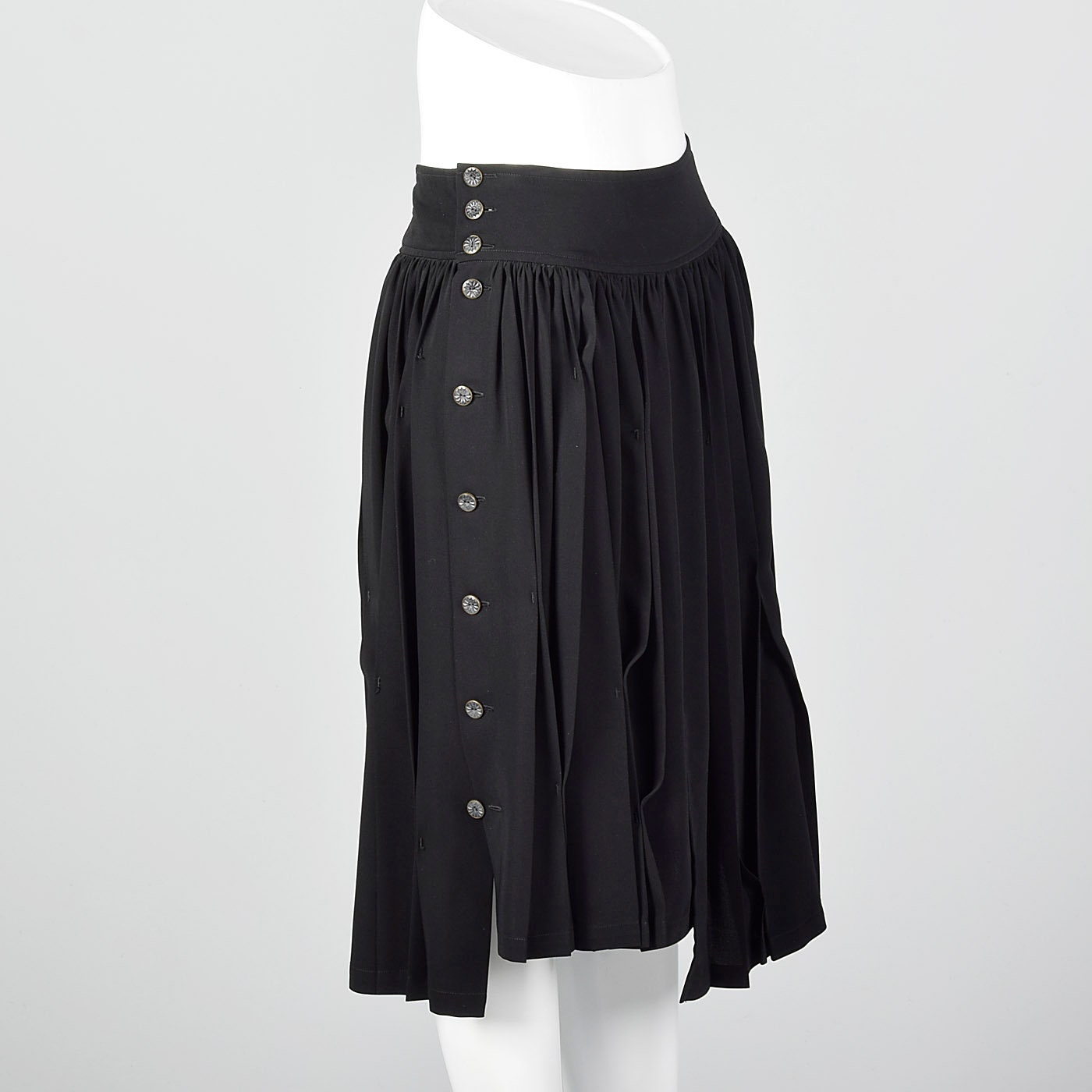 Small Asymmetric Pleated Skirt Decorative Pleating Button - Etsy