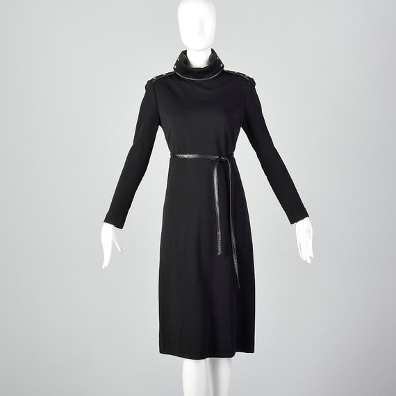 Large 1970s Bonnie Cashin Wool Dress Long Sleeve … - image 3