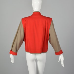 Medium Louis Feraud 1980s Color Block Jacket Vintage Feraud Jacket Spring Jacket Color Block Coat Red Jacket image 4