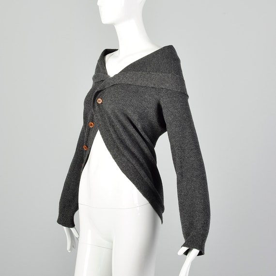 Comme des Garçons Gray Circle Wool Avant Garde Un… - image 3