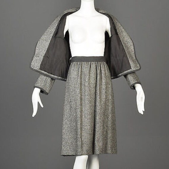 Louis Feraud Suit Louis Faraud Skirt Suit Gray Tw… - image 6