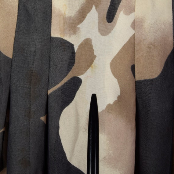 Medium Michael Novarese Abstract Tan Print Dress … - image 8