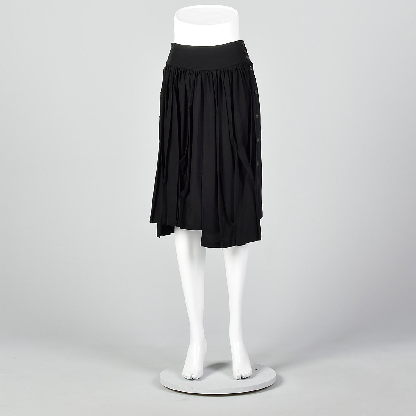 Small Asymmetric Pleated Skirt Decorative Pleating Button - Etsy