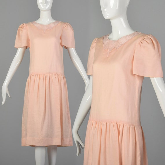 Small Albert Nipon 1980s Linen Dress - image 1