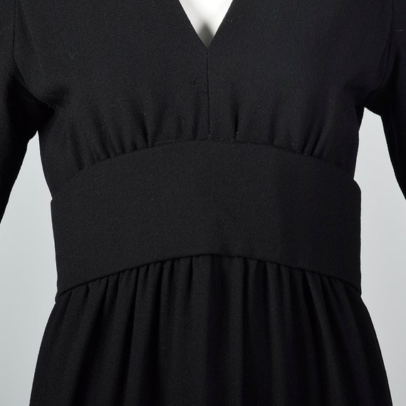 Medium 1970s Norell-Tassell Black Wool Dress Norm… - image 7