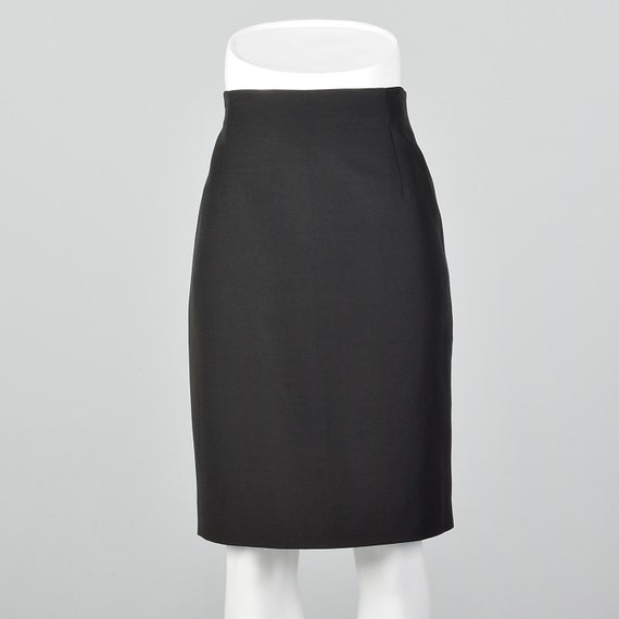 Medium 1990s Jil Sander Black Pencil Skirt Wool C… - image 3