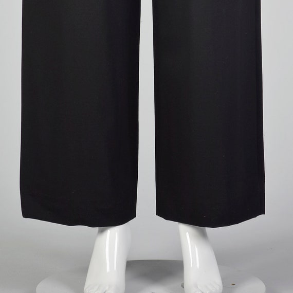 Large Issey Miyake 1990s Wide Leg Pants Black Pan… - image 5