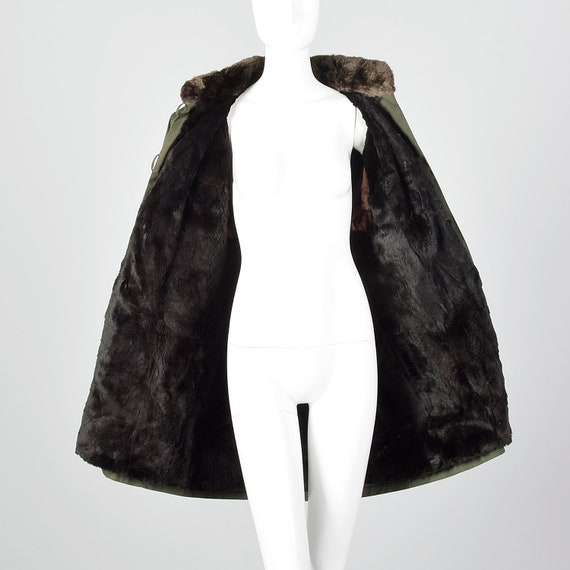 Large Winter Coat Sheared Fur Lining Yves Saint L… - image 4