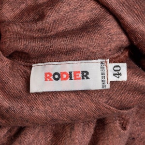 Large Rodier 1990s Chestnut Lightweight Wool Turtleneck image 10