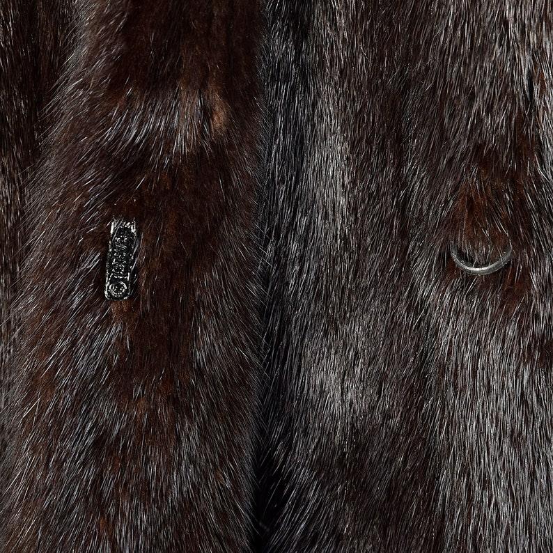 XL Fur Coat Mink Full Length Chocolate Brown Long Heavyweight - Etsy