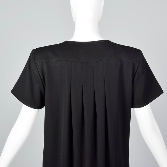 Medium Valentino Black Sack Dress Pleated Back Do… - image 6