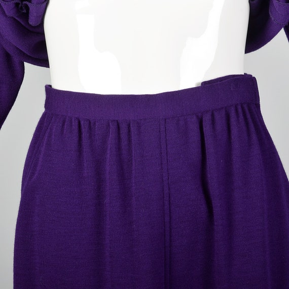 Small Oscar de la Renta Two Piece Set Purple Knit… - image 8