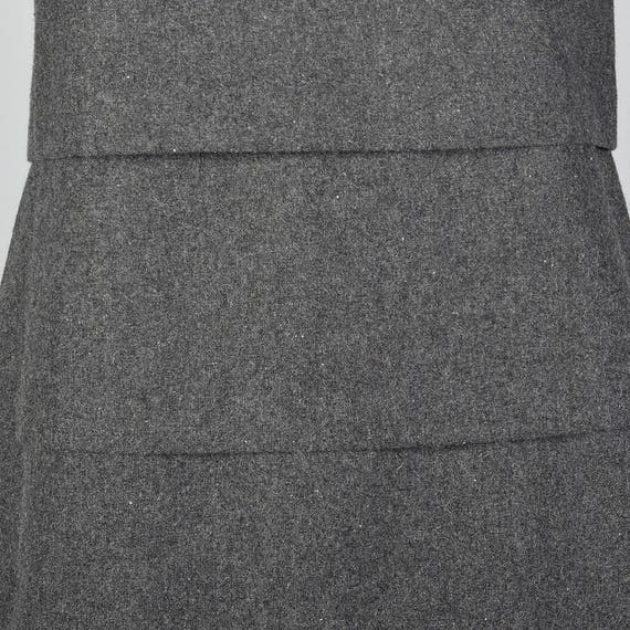 Miu Miu Layered Gray Wool Mini Dress - image 6