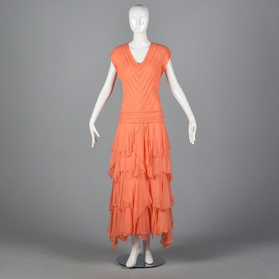 Chiffon Evening Dress Elegant Evening Gown Bias Cu