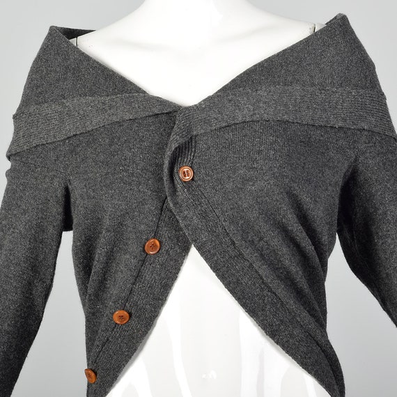 Comme des Garçons Gray Circle Wool Avant Garde Un… - image 6