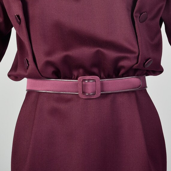 Medium Galanos Purple Dress 1980s Pencil Skirt Mo… - image 7