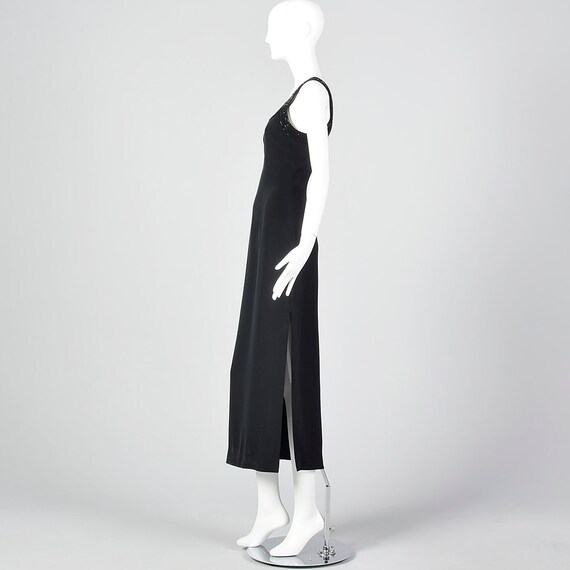 XS Oleg Cassini Black Tie Formal Maxi Dress Long … - image 4