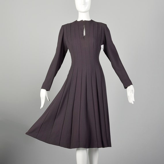 Large 1970s Pauline Trigere Dress Long Sleeve Mod… - image 2