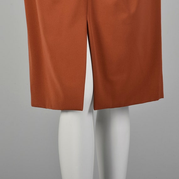 Small 1980s Valentino Boutique Skirt Set Brown Or… - image 7