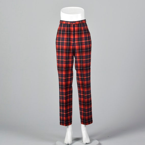 green and red plaid pants