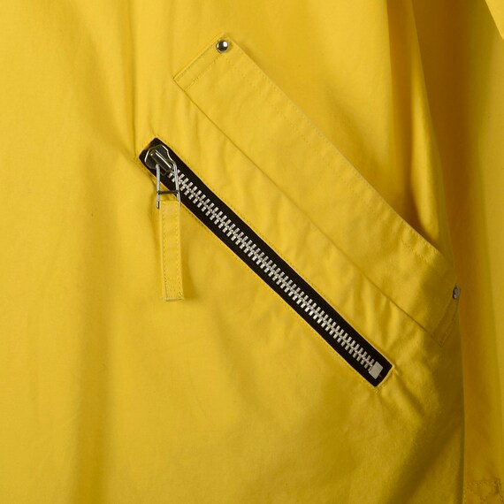 XL Emanuel Ungaro 1990s Rain Coat Vintage Yellow … - image 7