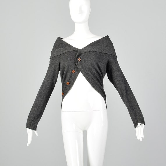 Comme des Garçons Gray Circle Wool Avant Garde Un… - image 2