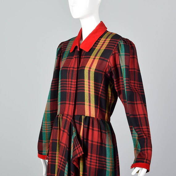 Kenzo Tartan Plaid Wool Dress Avant Garde Grunge … - image 6