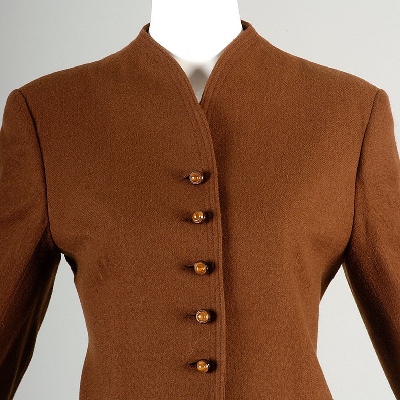 Small 1960s Brown Skirt Suit Cashmere Skirt Suit Matching Set Etsy