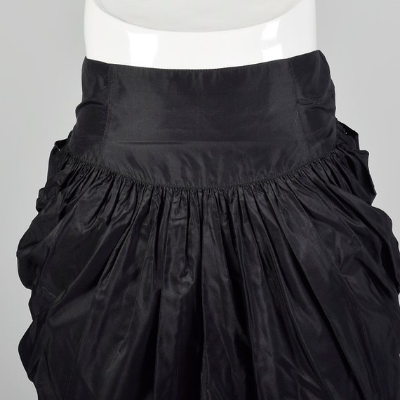 Small Lolita Lempicka 1990s Black Skirt Silk Mini - image 6