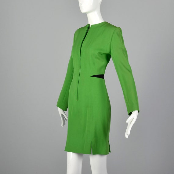 Small Claude Montana 1980s Green Dress Vintage Cl… - image 4