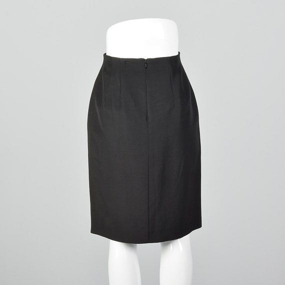 Medium 1990s Jil Sander Black Pencil Skirt Wool C… - image 5