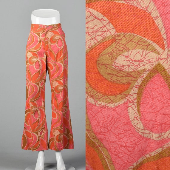 Small Wrangler Pink and Orange Abstract Print Jean