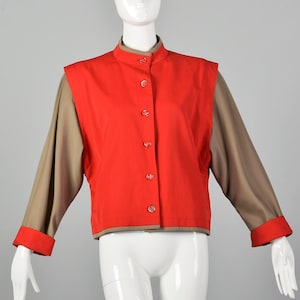 Medium Louis Feraud 1980s Color Block Jacket Vintage Feraud Jacket Spring Jacket Color Block Coat Red Jacket image 1
