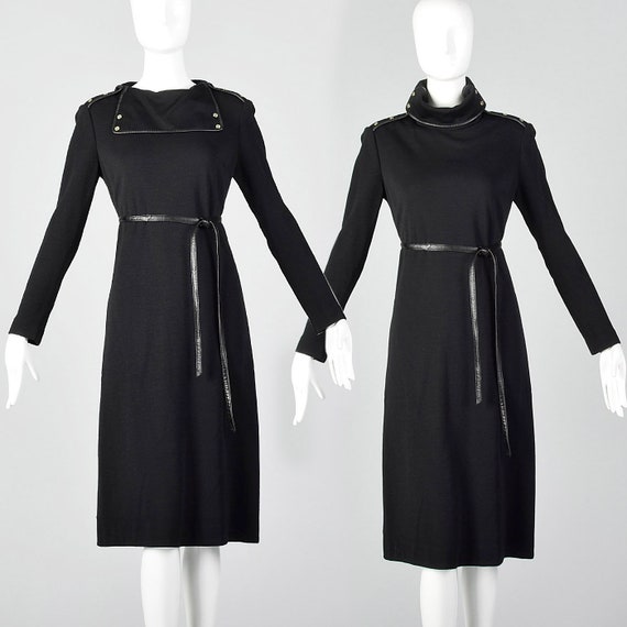 Large 1970s Bonnie Cashin Wool Dress Long Sleeve … - image 1