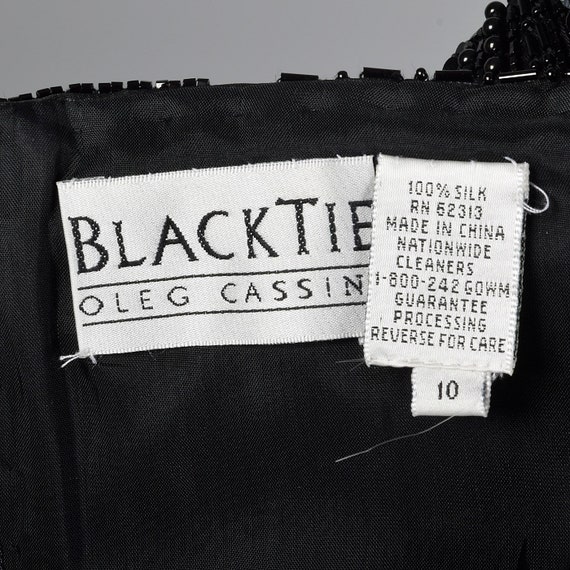 Oleg Cassini Black Tie Off Shoulder Evening Dress… - image 5