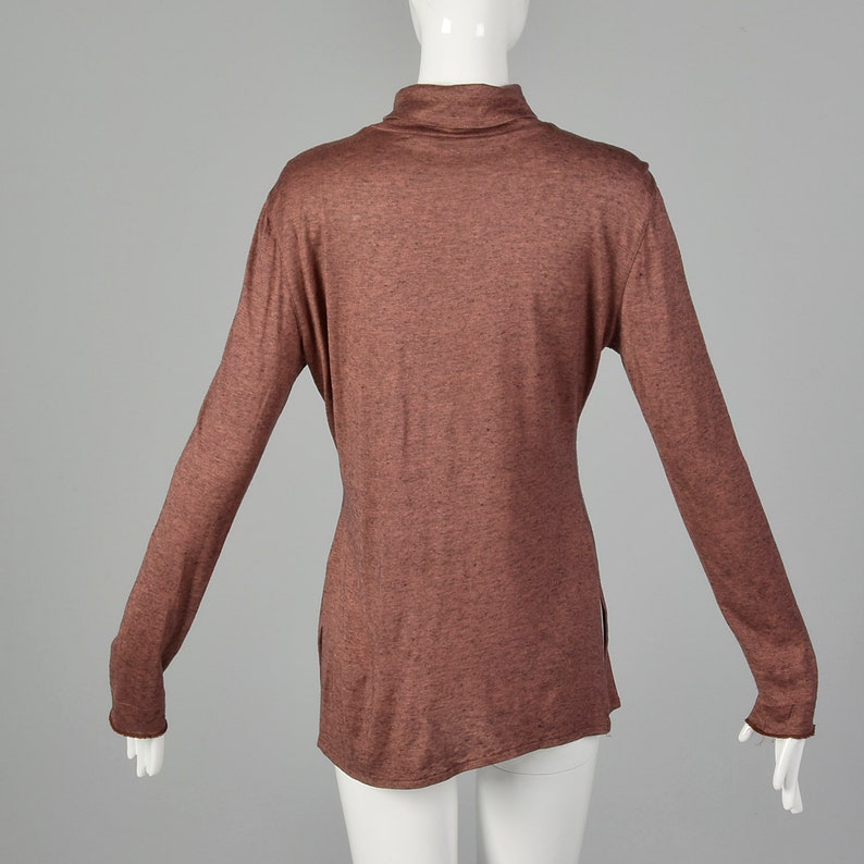 Large Rodier 1990s Chestnut Lightweight Wool Turtleneck image 3