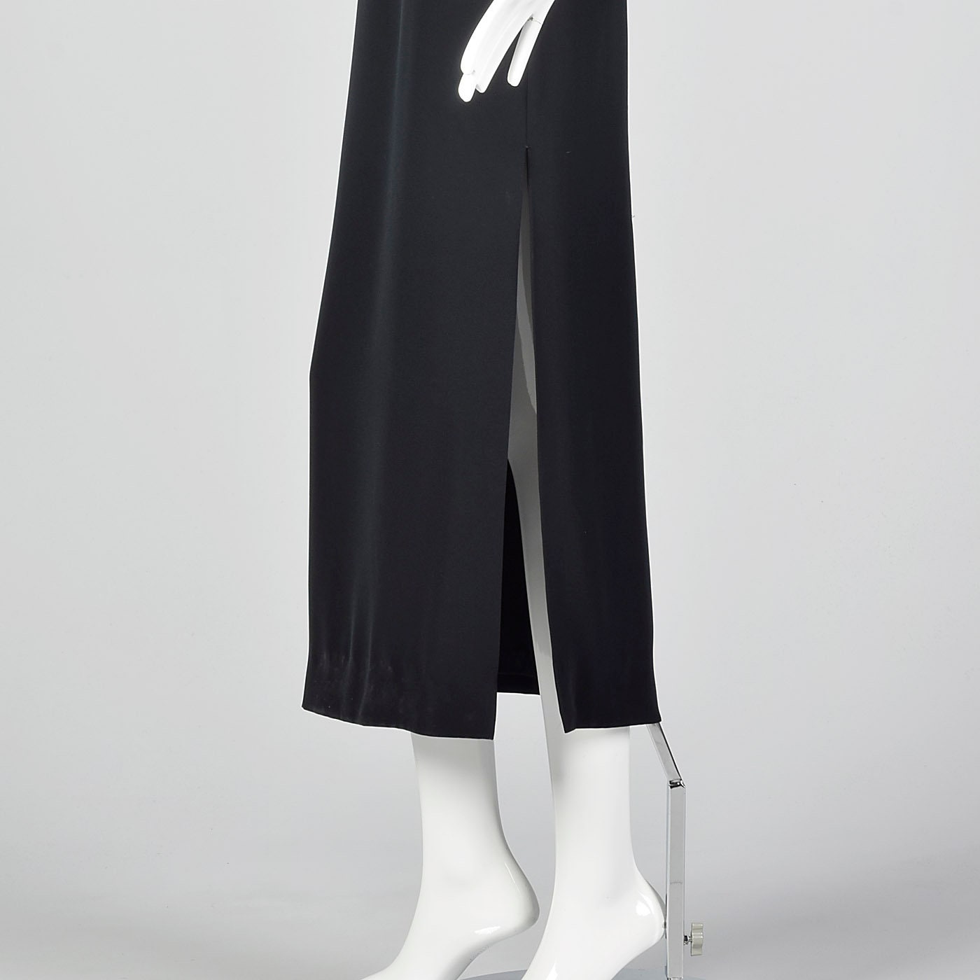 XS Oleg Cassini Black Tie Formal Maxi Dress Long Fitted Pencil - Etsy