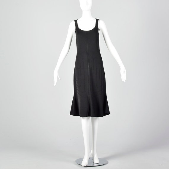 Small Giorgio Armani Black Knit Dress Stretch Dec… - image 5