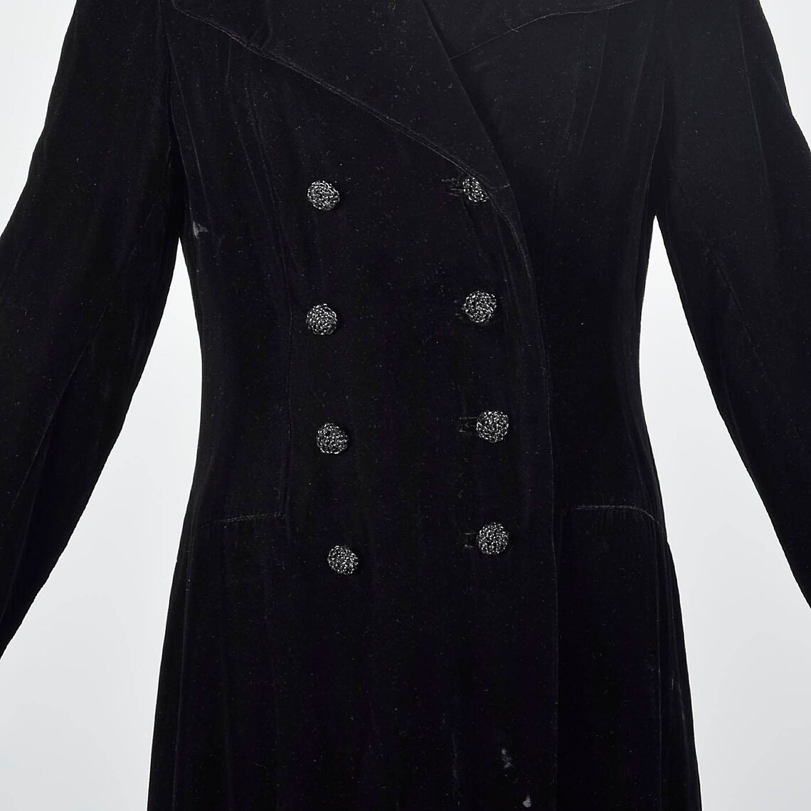 1970s Burgundy Velvet Maxi Coat main image 0