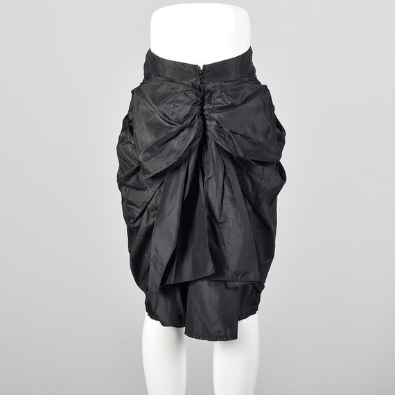 Small Lolita Lempicka 1990s Black Skirt Silk Mini - image 3