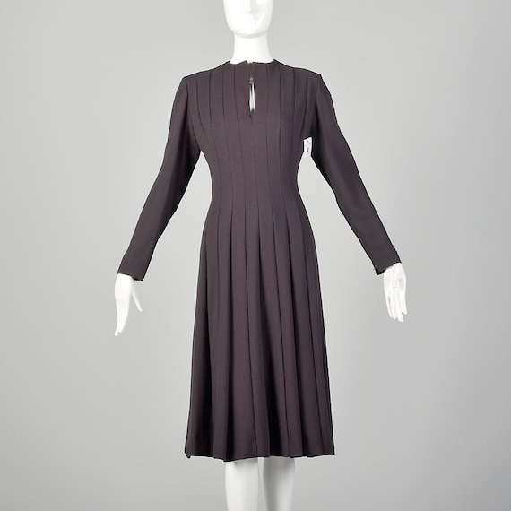 Large 1970s Pauline Trigere Dress Long Sleeve Mod… - image 1