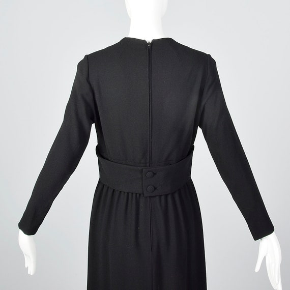 Medium 1970s Norell-Tassell Black Wool Dress Norm… - image 6