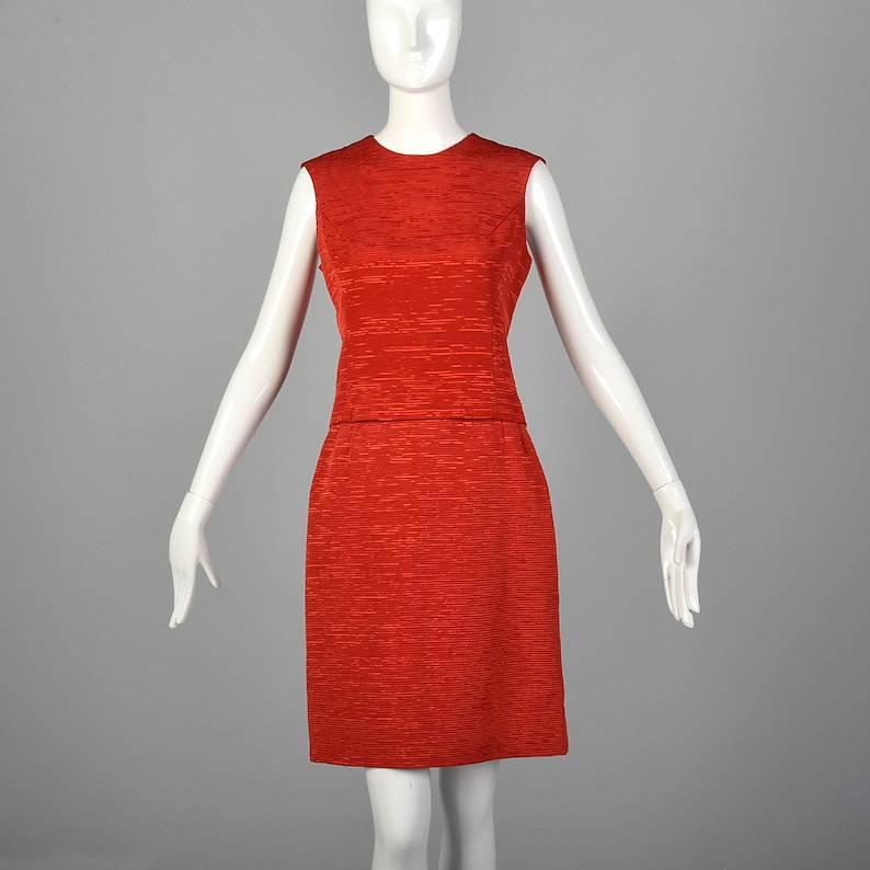 XS 1960s Harrods Red Three Piece Suit