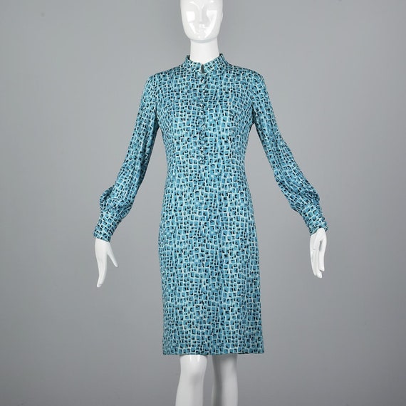 Medium Couture Boutique 1960s Dress 60s Wool Knit… - image 7