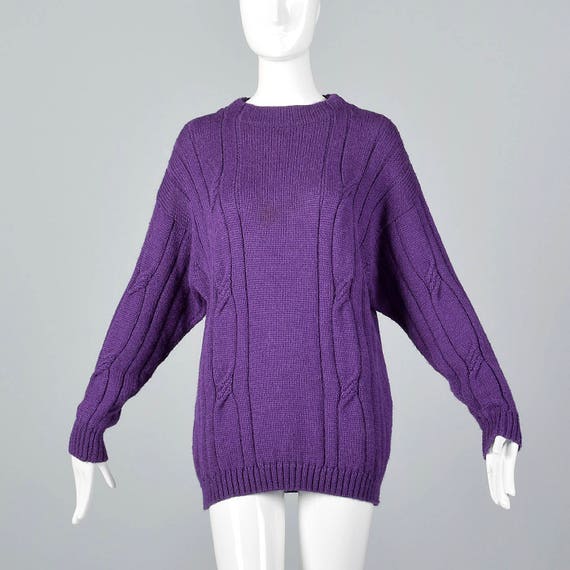 Medium 1980s Bottega Veneta Mohair Silk Purple Cab