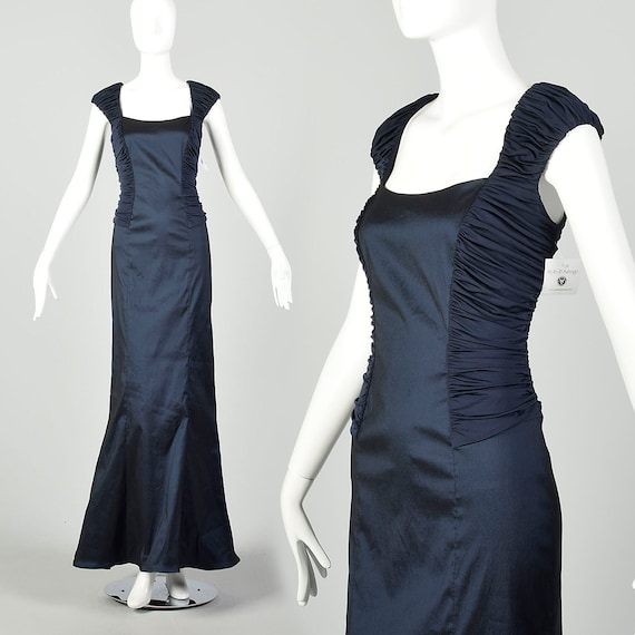Medium Tadashi Collection Blue Evening Gown Short… - image 1
