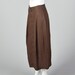 1990s Brown Linen Skirt with Button Front