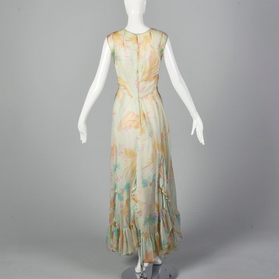 Medium Ferdinando Sarmi Gown 1970s Watercolor Pri… - image 3