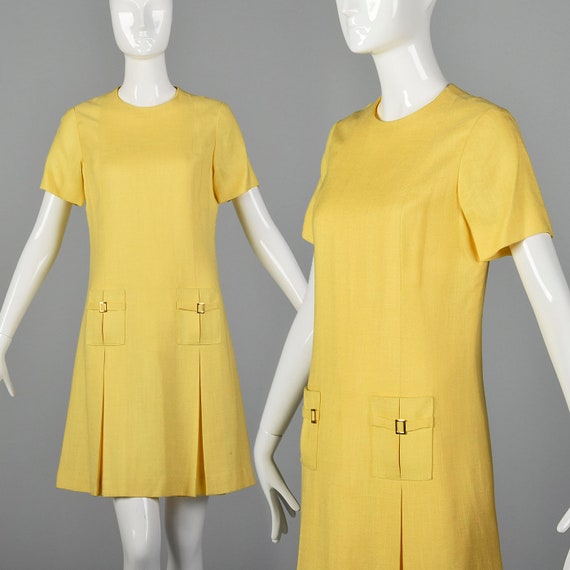 Small 1960s Mod Shift Dress Short 