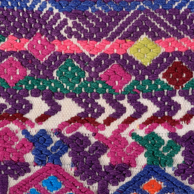 1950s Bohemian Hand Loomed Cotton Huipil Poncho Etsy